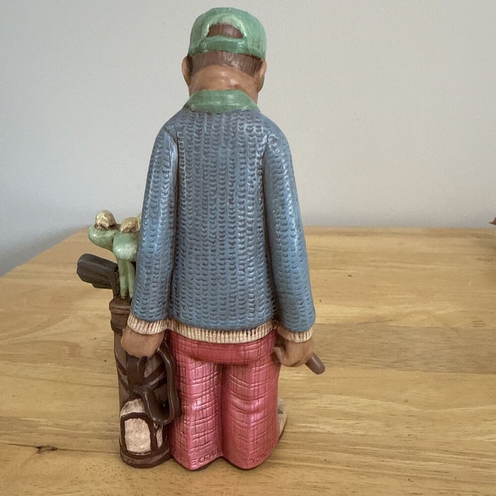 Golfer Old Man Planter 7.5” Potbelly Naughty Vintage 1980 Ceramic - Picture 4 of 9